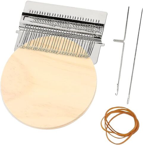 Small Loom Speedweve Type Weave Tool,darning Loom Quickly Mini Mending Convenient Darning Loom for Mending Jeans Socks Clothes Loom Machine Makes Beautiful Stitching Diy Weaving Arts (14 Hooks) in Kuwait