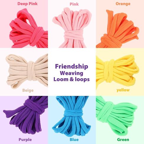 Weaving Loom for Kids - Arts and Crafts for Girls Ages 6-8-12 Potholder Loops Toys for Girls and Adults - Knitting Loom Set Pot Holder Weaving Kits and Birthday Gifts for 7 9 10 11 Years Old and UP in Saudi Arabia