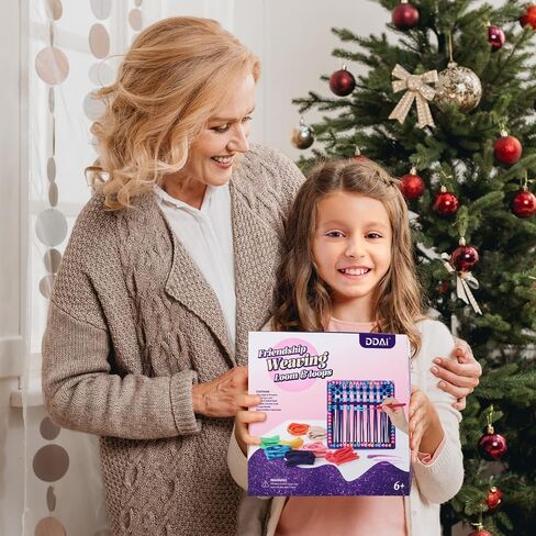 Weaving Loom for Kids - Arts and Crafts for Girls Ages 6-8-12 Potholder Loops Toys for Girls and Adults - Knitting Loom Set Pot Holder Weaving Kits and Birthday Gifts for 7 9 10 11 Years Old and UP in Saudi Arabia