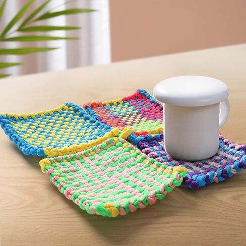 Weaving Loom for Kids - Arts and Crafts for Girls Ages 6-8-12 Potholder Loops Toys for Girls and Adults - Knitting Loom Set Pot Holder Weaving Kits and Birthday Gifts for 7 9 10 11 Years Old and UP in Saudi Arabia