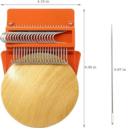 Speedweve Style Darning Loom, Small Weaving Loom for Visible Mending Jeans, Weave Tool for DIY Artful Patterns, Repair Fabrics (14 Hooks) in Kuwait