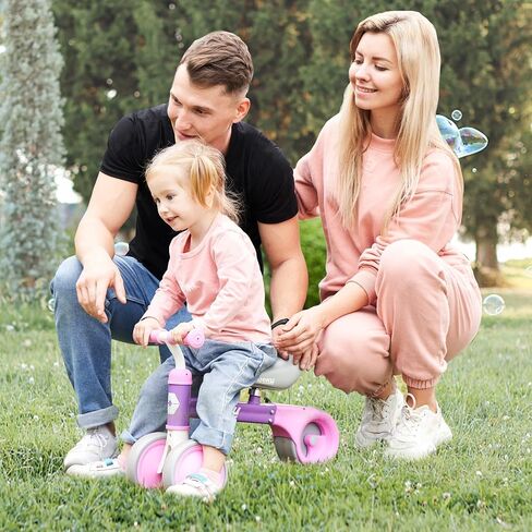 AyeKu Baby Balance Bike for 1 Year Old Boys Girls 12-24 Month Toddler Balance Bike, 4 Wheels Toddler First Bike, First Birthday Gifts in Kuwait