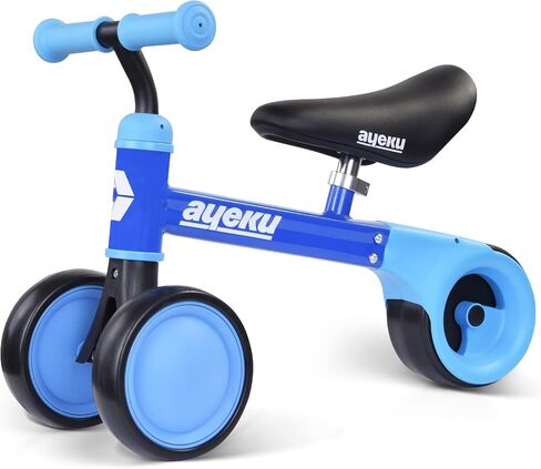 AyeKu Baby Balance Bike for 1 Year Old Boys Girls 12-24 Month Toddler Balance Bike, 4 Wheels Toddler First Bike, First Birthday Gifts in Kuwait