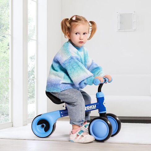AyeKu Baby Balance Bike for 1 Year Old Boys Girls 12-24 Month Toddler Balance Bike, 4 Wheels Toddler First Bike, First Birthday Gifts in Kuwait