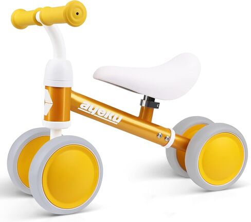 AyeKu Baby Balance Bike for 1 Year Old Boys Girls 12-24 Month Toddler Balance Bike, 4 Wheels Toddler First Bike, First Birthday Gifts in Kuwait