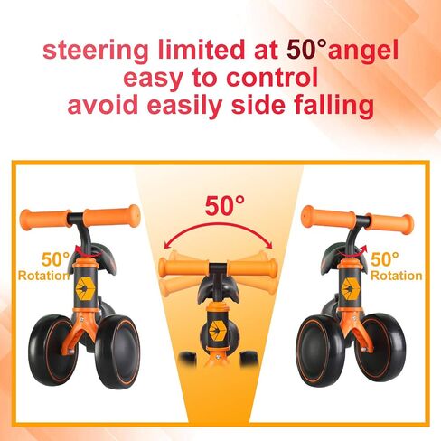 AyeKu Baby Balance Bike for 1 Year Old Boys Girls 12-24 Month Toddler Balance Bike, 4 Wheels Toddler First Bike, First Birthday Gifts in Kuwait