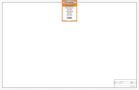 ملاءات Clearprint Vellum مع مجموعة العنوان المهندسي، 8.5 × 28 بوصة، 7.3 كجم، 60 GSM، 1000 ساعة قطن 100%، 10 ملاءات/العبوة، أبيض شفاف (10221210) in Kuwait