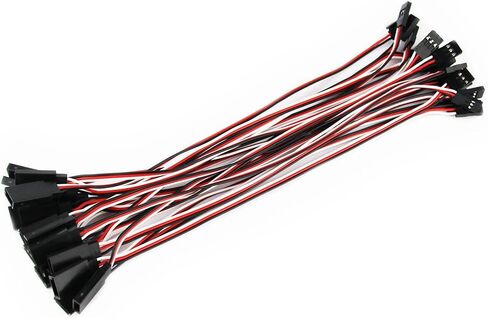OliYin 20pcs 7.87inch 20cm 200mm Male to Female JR Plug Servo Extension Lead Wire Cable for RC Quadcopter Airplane in Saudi Arabia