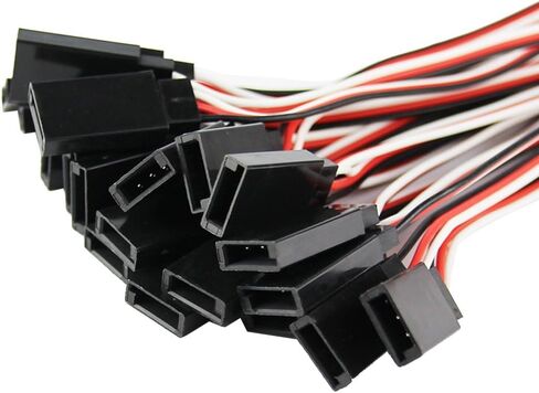 OliYin 20pcs 7.87inch 20cm 200mm Male to Female JR Plug Servo Extension Lead Wire Cable for RC Quadcopter Airplane in Saudi Arabia
