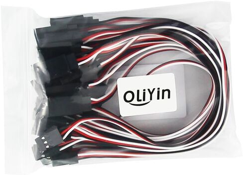OliYin 20pcs 7.87inch 20cm 200mm Male to Female JR Plug Servo Extension Lead Wire Cable for RC Quadcopter Airplane in Saudi Arabia