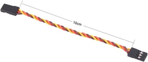 OliRC 10pcs Servo Extension Cable Lead Twisted Wire 10cm 30cords 26awg Male to Male Plug for JR Futaba (C59-10) in Saudi Arabia