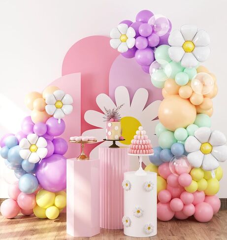 HOUSE OF PARTY Rainbow Balloon Arch Kit -135 Pcs Colorful Pride Balloons Included for Balloon Garland, Arch, and Fiesta Decorations for Easter Party Decorations, Baby Girl Birthday and Party Supplies! in Saudi Arabia