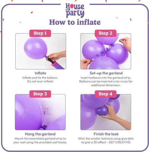 HOUSE OF PARTY Rainbow Balloon Arch Kit -135 Pcs Colorful Pride Balloons Included for Balloon Garland, Arch, and Fiesta Decorations for Easter Party Decorations, Baby Girl Birthday and Party Supplies! in Saudi Arabia