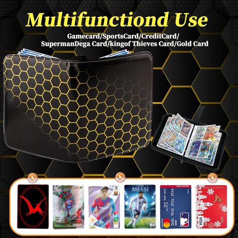 ألبوم بطاقات تجارة Card Binder مع 55 كمًا، حامل كتب بطاقات بأربعة جيوب يناسب 440 بطاقة لصورة مقاس 3 بوصات، مجموعة بطاقات ألعاب TCG، ألبوم جامع بطاقات التداول الرياضية in Kuwait