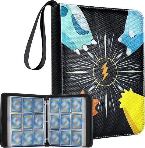 Dmoicols Trading Card Binder with 990 pockets Game Card Collection Book with Sleeves 9-Pocket Card Album for Kids as Birthday & Christmas gifts(Black) in Saudi Arabia