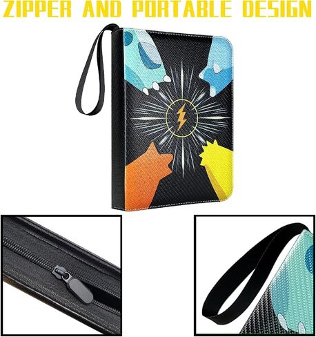 Dmoicols Trading Card Binder with 990 pockets Game Card Collection Book with Sleeves 9-Pocket Card Album for Kids as Birthday & Christmas gifts(Black) in Saudi Arabia
