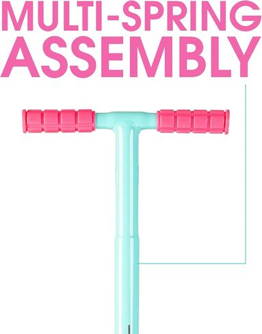 ماد جير عصا بوجو للاطفال - مثالية للاطفال من سن 8 سنوات فما فوق - عصا بوجو للمبتدئين - اقصى وزن 175 باوند - بينك/ازرق مخضر in Kuwait