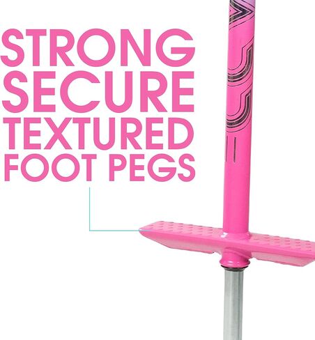 ماد جير عصا بوجو للاطفال - مثالية للاطفال من سن 8 سنوات فما فوق - عصا بوجو للمبتدئين - اقصى وزن 175 باوند - بينك/ازرق مخضر in Kuwait