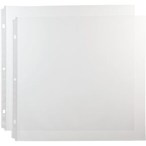 50-Pack 12x12 Scrapbook Refill Pages, Protective Sleeves, Page Protectors for Memory Books, Hole Punched, Durable Plastic Material (Clear, 0.16 mm Thick) Bulk Pack in Kuwait