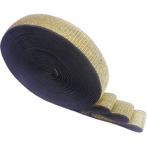 Paictheix Elastic Bands 4CM Wide Soft Black Metallic Elastic Ribbon for Sewing Waistband Headband and Crafting Trim (5 Yards Length 4CM Width, Black) in Saudi Arabia