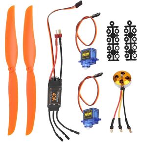 محرك بدون فرشاة Syrisora ​​A2212 1000KV 40A ESC SG90 9G Micro Servo 1060 Propeller لطائرة RC (A2212 1000KV محرك بدون فرشاة 40A ESC SG90 9G Micro) in Kuwait