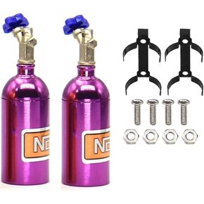 2Pack Metal Simulation Nitrogen Bottle Decoration Part Accessory Compatible with 1/10 RC Crawler Car for TRX4 Axial SCX10 RC4WD Tamiya 90046 D90 D110 TF2 (Blue)