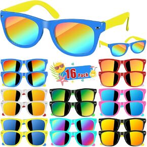 Kids Sunglasses Bulk, Kids Sunglasses Party Favors, Neon Kids Sunglasses Bulk for Boys Girls with UV400 Protection