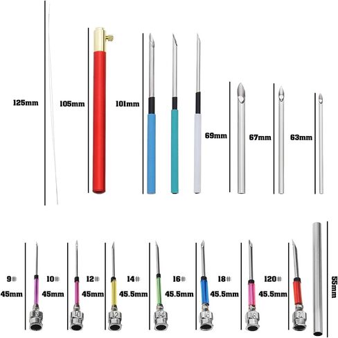 16Pcs Punch Needles Tool Kit Beading Needle Tools Adjustable Punch Needle Kits DIY Accessories for Hand Embroidery Cross Stitch Punching in Saudi Arabia