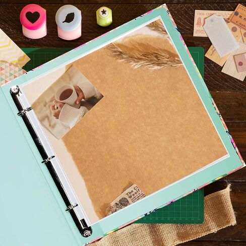 50 Pack of Scrapbook Refill Pages, 12.25" X 12.25" Clear Sheet Protectors for 3 Ring Binder, Plastic Sheet Sleeves, Top Loading Paper Protector, Archival Safe for Documents and Photo in Saudi Arabia