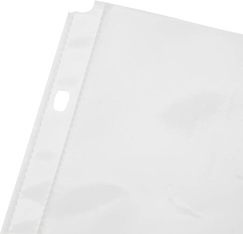 50-Pack 12x12 Scrapbook Refill Pages, Protective Sleeves, Page Protectors for Memory Books, Hole Punched, Durable Plastic Material (Clear, 0.16 mm Thick) Bulk Pack in Saudi Arabia