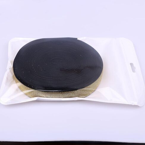 Paictheix Elastic Bands 4CM Wide Soft Black Metallic Elastic Ribbon for Sewing Waistband Headband and Crafting Trim (5 Yards Length 4CM Width, Black) in Kuwait