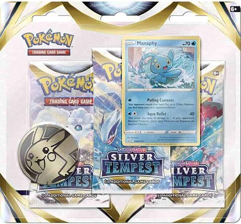 Pokemon TCG: Sword & Shield Silver Tempest Three-Booster Blister… in Saudi Arabia