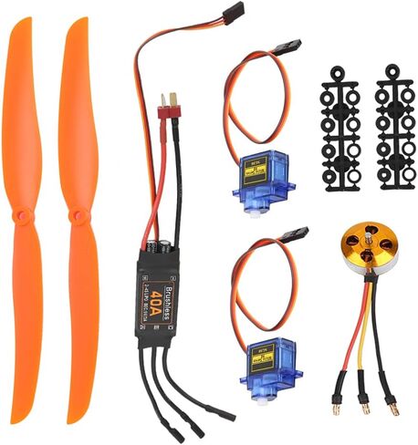 محرك بدون فرشاة Syrisora ​​A2212 1000KV 40A ESC SG90 9G Micro Servo 1060 Propeller لطائرة RC (A2212 1000KV محرك بدون فرشاة 40A ESC SG90 9G Micro) in Kuwait