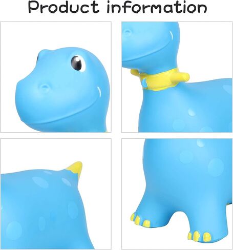 Bouncy Horse Animals for Toddlers 1-3 Dinosaur Hopping Toys for Kids Inflatable Toddler Bounce Toys Ride On Animal Hopper Toys with Pump (Blue) in Kuwait