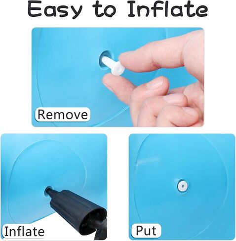 Bouncy Horse Animals for Toddlers 1-3 Dinosaur Hopping Toys for Kids Inflatable Toddler Bounce Toys Ride On Animal Hopper Toys with Pump (Blue) in Kuwait