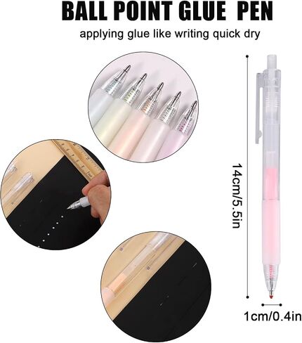 6pcs Dry Liquid Glue Glue Pens, Colorful Sticky Glue Glue Pens Quick Dry Glue Pens for Scrapbooking Fabric Card Making and Crafts (6 Colors) in Saudi Arabia