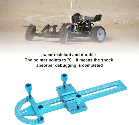 VGEBY RC Absorber Measuring Tool, Aluminium Alloy Adjustable Measurement Wheel Adjustment Shock for RC Car (Blue) Model Car Accessories in Saudi Arabia