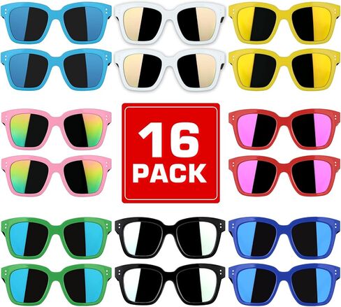 نظارات شمسية للأطفال من tepsmigo هدايا الحفلات - 24 حزمة من النظارات الشمسية للأطفال بكميات كبيرة للأولاد والبنات - نظارات شمسية للحفلات للأطفال وحفلات أعياد الميلاد، ومستلزمات حفلات التخرج، وهدايا حقيبة جودي، وهدايا حفلات حمام السباحة على الشاطئ in Kuwait