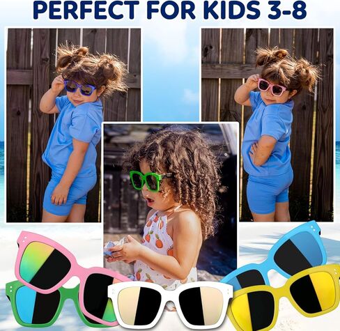نظارات شمسية للأطفال من tepsmigo هدايا الحفلات - 24 حزمة من النظارات الشمسية للأطفال بكميات كبيرة للأولاد والبنات - نظارات شمسية للحفلات للأطفال وحفلات أعياد الميلاد، ومستلزمات حفلات التخرج، وهدايا حقيبة جودي، وهدايا حفلات حمام السباحة على الشاطئ in Kuwait