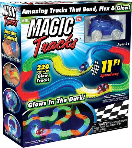 Ontel Magic Tracks The Amazing Racetrack That Can Bend, Flex and Glow - As Seen On TV Multicolor, 11' in Saudi Arabia