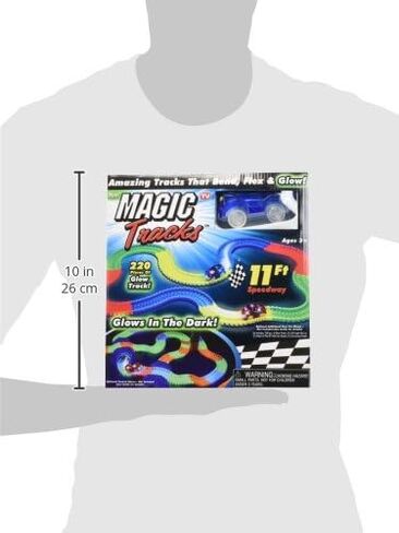 Ontel Magic Tracks The Amazing Racetrack That Can Bend, Flex and Glow - As Seen On TV Multicolor, 11' in Saudi Arabia