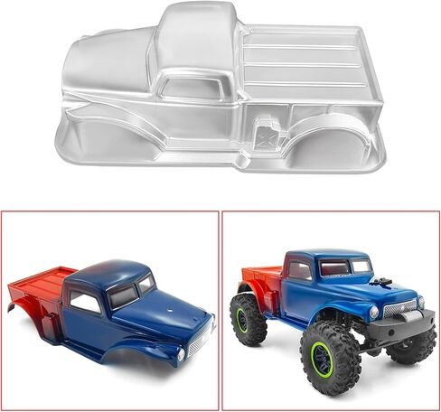 SCX24 غطاء جسم شفاف 1/24 RC زاحف بلاستيكي RC هيكل سيارة لمحور 1/24 RC الزاحف SCX24 AXI90081 AXI00004 DIY SCX24 ترقيات الملحقات (SCX24 غلاف جسم بلاستيكي شفاف AXI90081) in Saudi Arabia