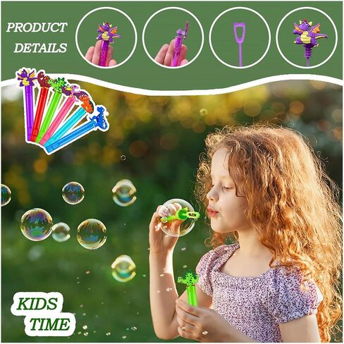 48 Pack Dinosaur Bubble Mini Wand,Dinosaur Birthday Party Supplies,Dinosaur Party Favors Neon Toys for Kids,Dinosaur Party Decorations Goodie Bag Stuffers Gifts for Kids in Saudi Arabia