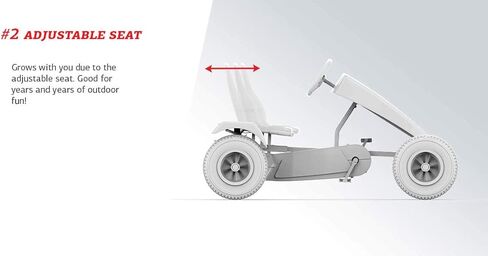 BERG Pedal Kart مع إطار XL باللون الأسود | سيارة أطفال، سيارة بدواسات مع مقعد قابل للتعديل، مع عجلة حرة، ألعاب للأطفال لعمر 5 سنوات فما فوق in Saudi Arabia