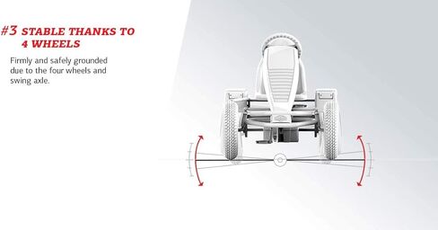 BERG Pedal Kart مع إطار XL باللون الأسود | سيارة أطفال، سيارة بدواسات مع مقعد قابل للتعديل، مع عجلة حرة، ألعاب للأطفال لعمر 5 سنوات فما فوق in Saudi Arabia
