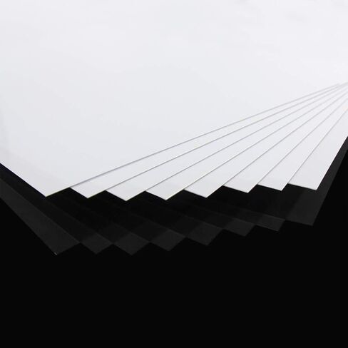 ABS1705 10pcs 0.5mm Thickness 170mm x 250mm White Polystyrene Sheets 9.84'' x 6.69'' ABS Styrene Sheets for Model Train Layout (0.5mm-10pcs) in Kuwait