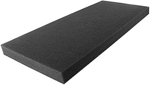 FoamRush 0.5" x 24" x 80" Charcoal High Density Upholstery Foam Cushion (Upholstery Sheet, Foam Padding, Seat Replacement, Chair Cushion Replacement, Square Foam, Wheelchair Seat Cushion) Made in USA in Saudi Arabia