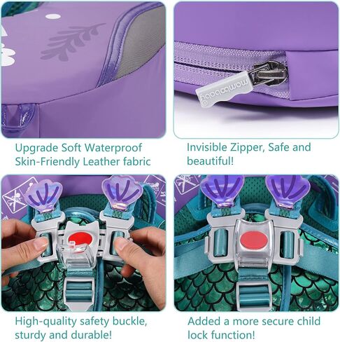 Mambobaby Float Upgrade Add Tail Baby Float مع مظلة لخصر الرضع، حلقة سباحة لتدريب السباحة، ألعاب غير قابلة للنفخ مع حزام أمان قابل للتعديل (أزرق - سمكة ملونة) in Kuwait