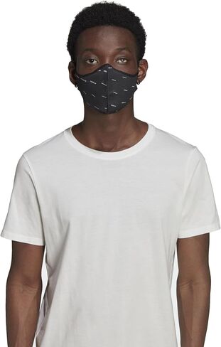 Adidas Originals 3-Stripes Unisex Face Cover, 3-Pack, Black with Logo Pattern (Small) in Saudi Arabia
