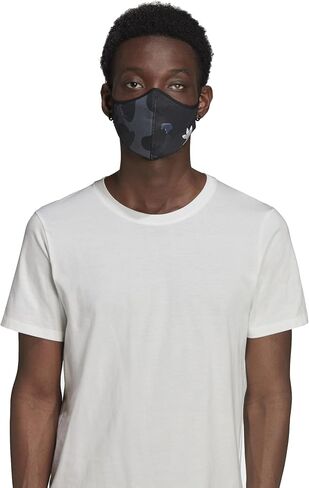 Adidas Originals 3-Stripes Unisex Face Cover, 3-Pack, Black with Logo Pattern (Small) in Saudi Arabia